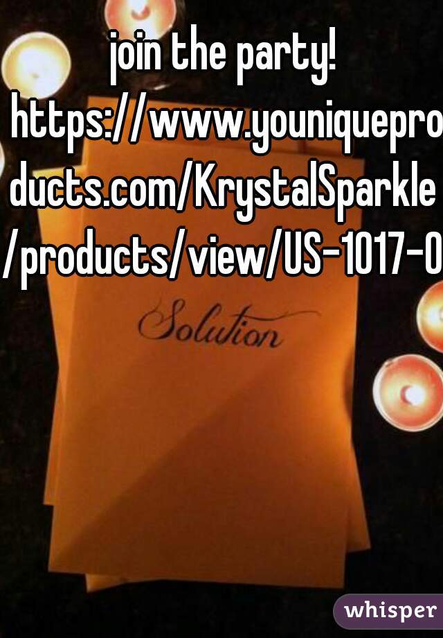 join the party! https://www.youniqueproducts.com/KrystalSparkle/products/view/US-1017-00