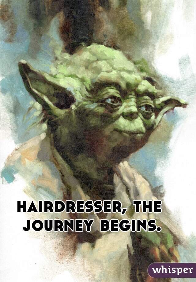 hairdresser, the journey begins.