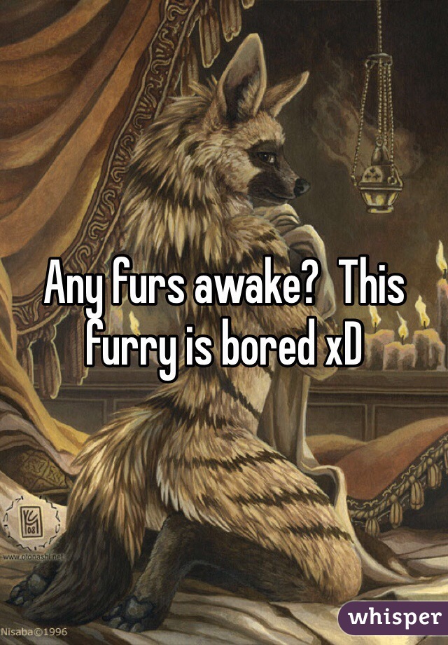 Any furs awake?  This furry is bored xD