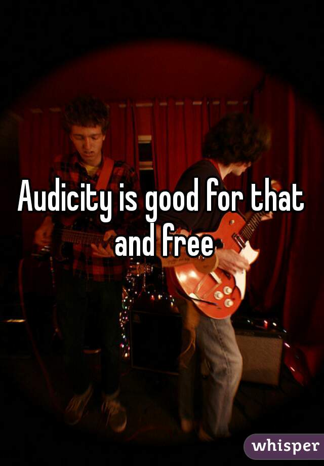 Audicity is good for that and free