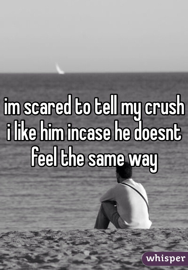 im scared to tell my crush i like him incase he doesnt feel the same way 