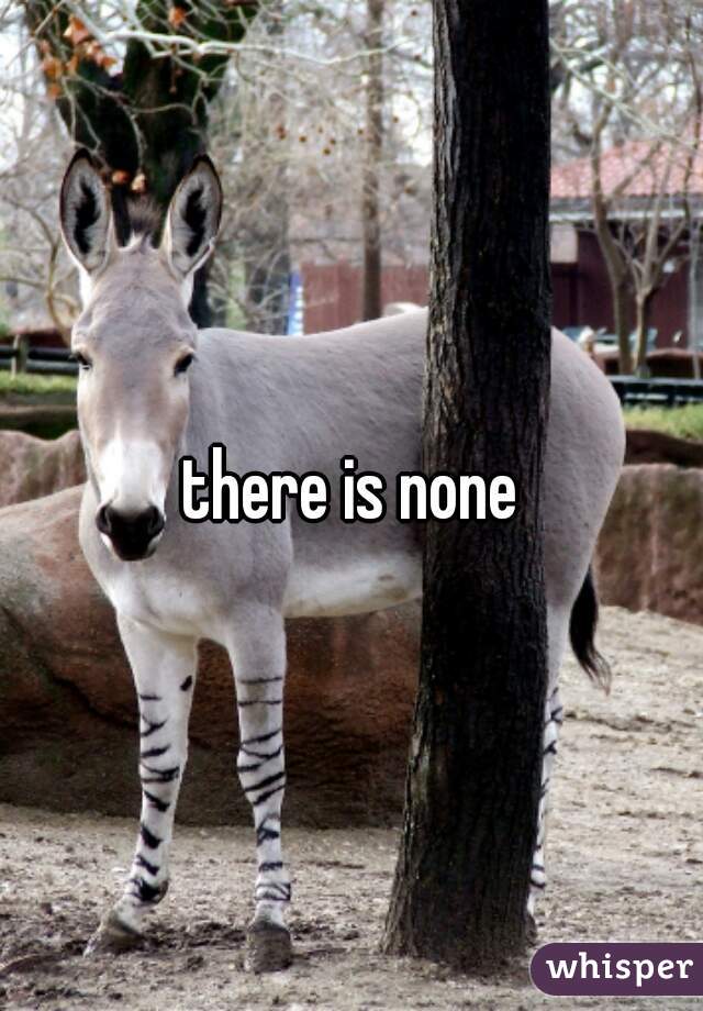there is none