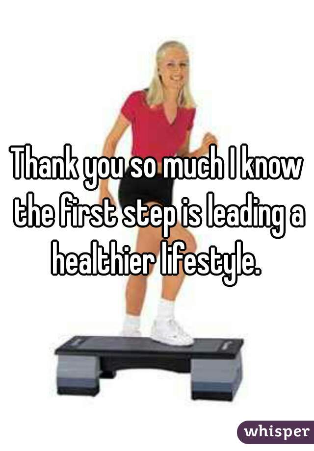 Thank you so much I know the first step is leading a healthier lifestyle. 