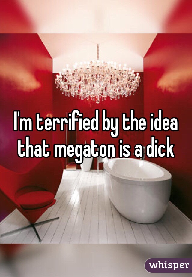 I'm terrified by the idea that megaton is a dick