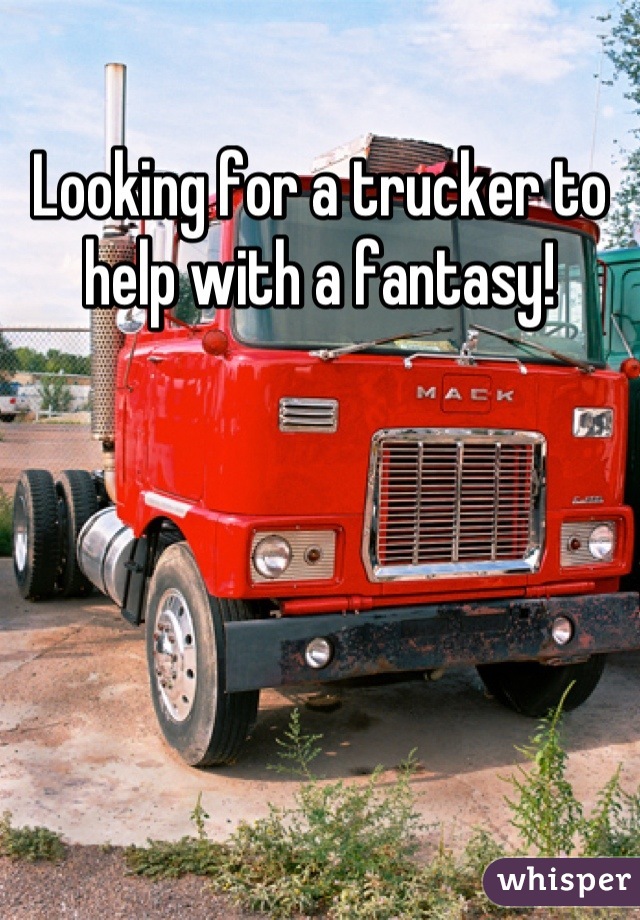 Looking for a trucker to help with a fantasy!