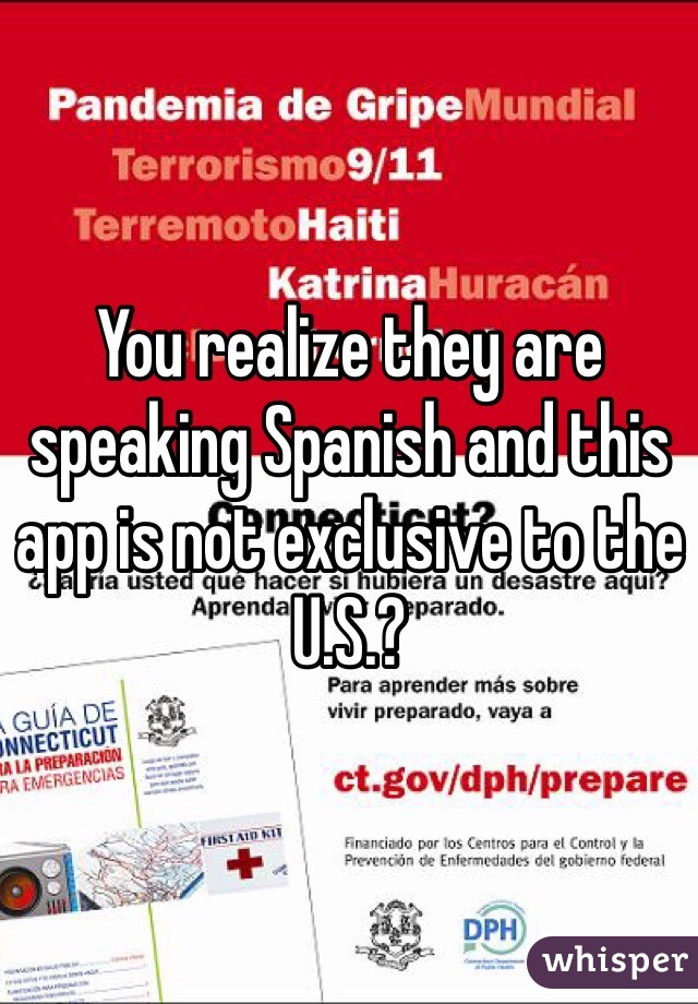 You realize they are speaking Spanish and this app is not exclusive to the U.S.?