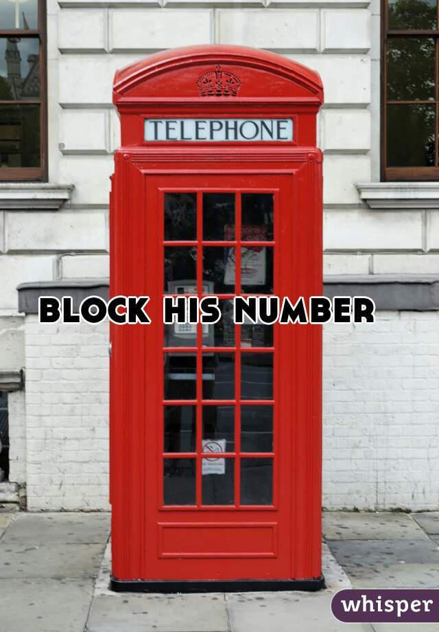 block his number  