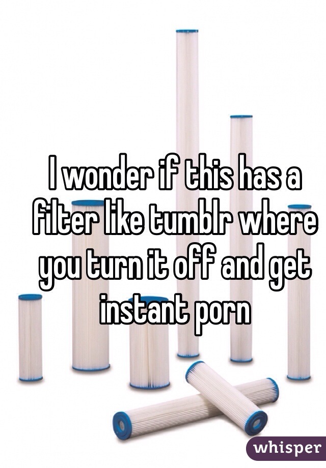 I wonder if this has a filter like tumblr where you turn it off and get instant porn