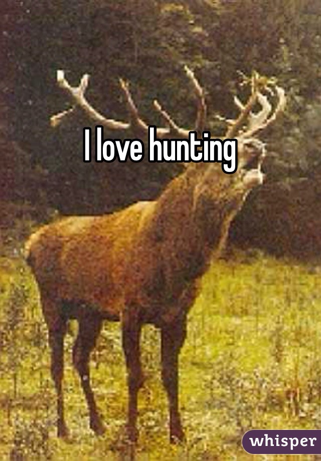 I love hunting