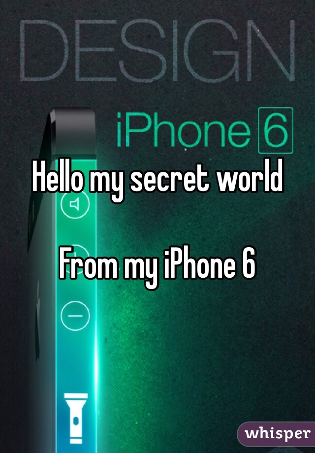 Hello my secret world 

From my iPhone 6