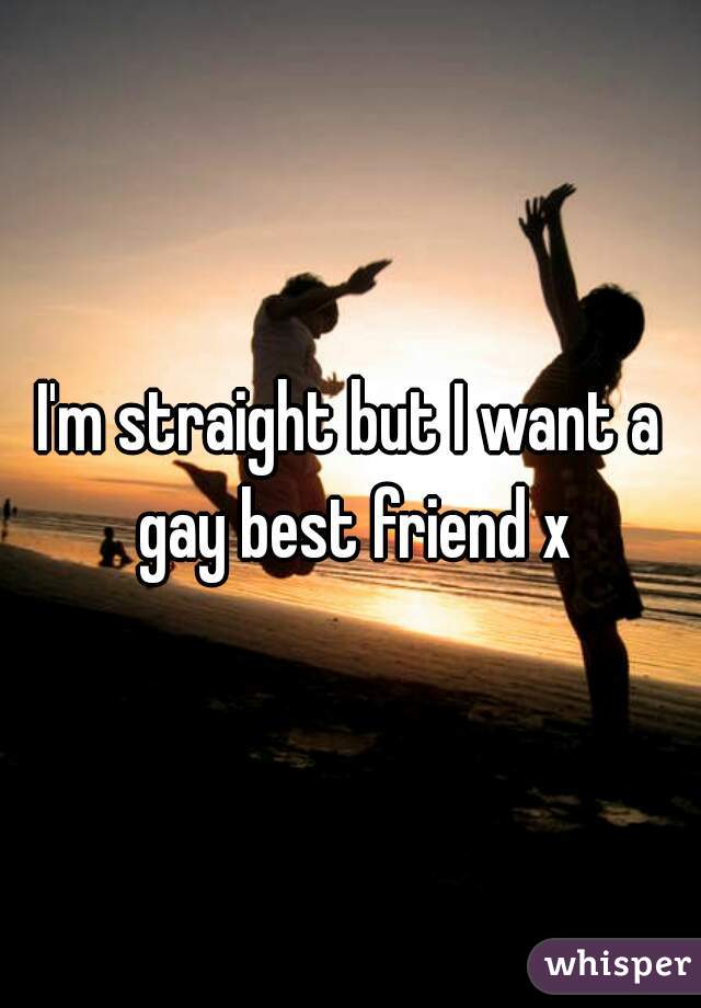 I'm straight but I want a gay best friend x