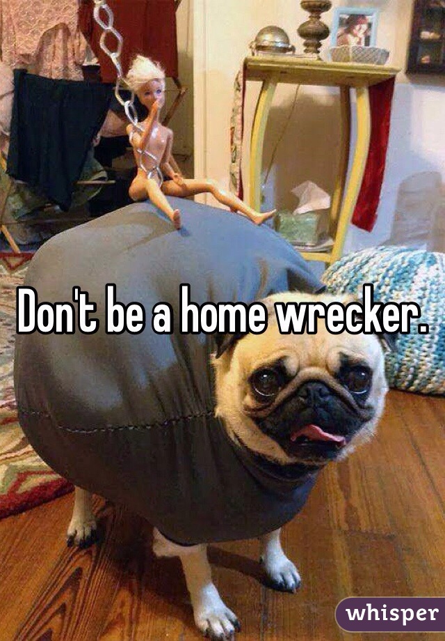 Don't be a home wrecker. 
