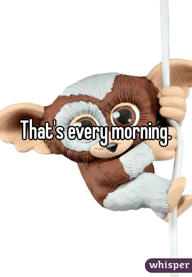 That's every morning.