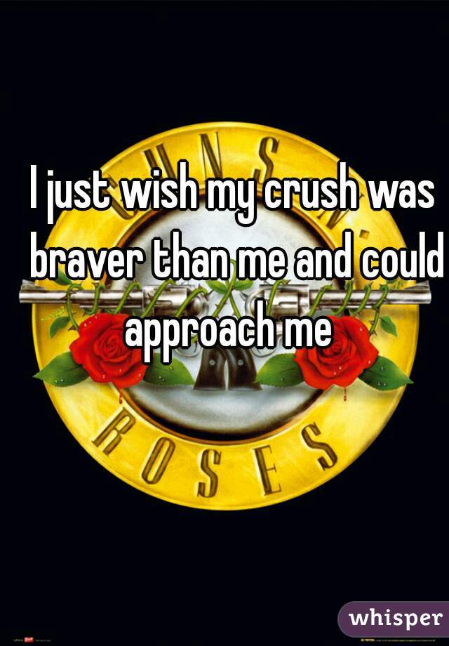I just wish my crush was braver than me and could approach me  
