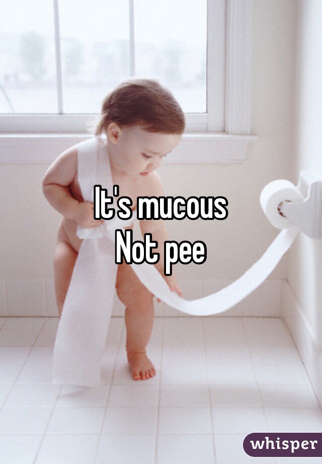 It's mucous 
Not pee