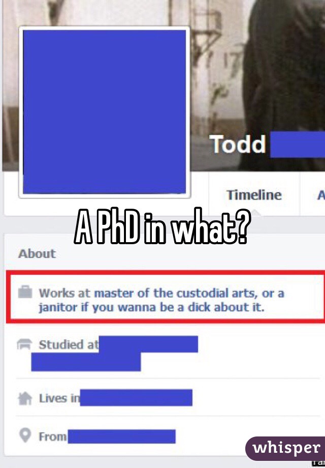 A PhD in what?