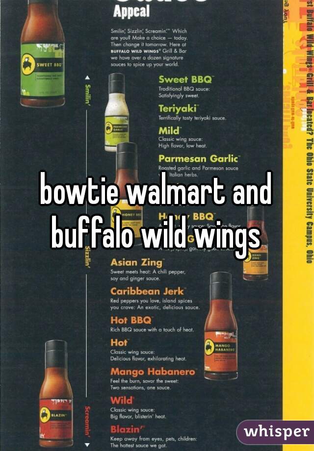 bowtie walmart and buffalo wild wings 