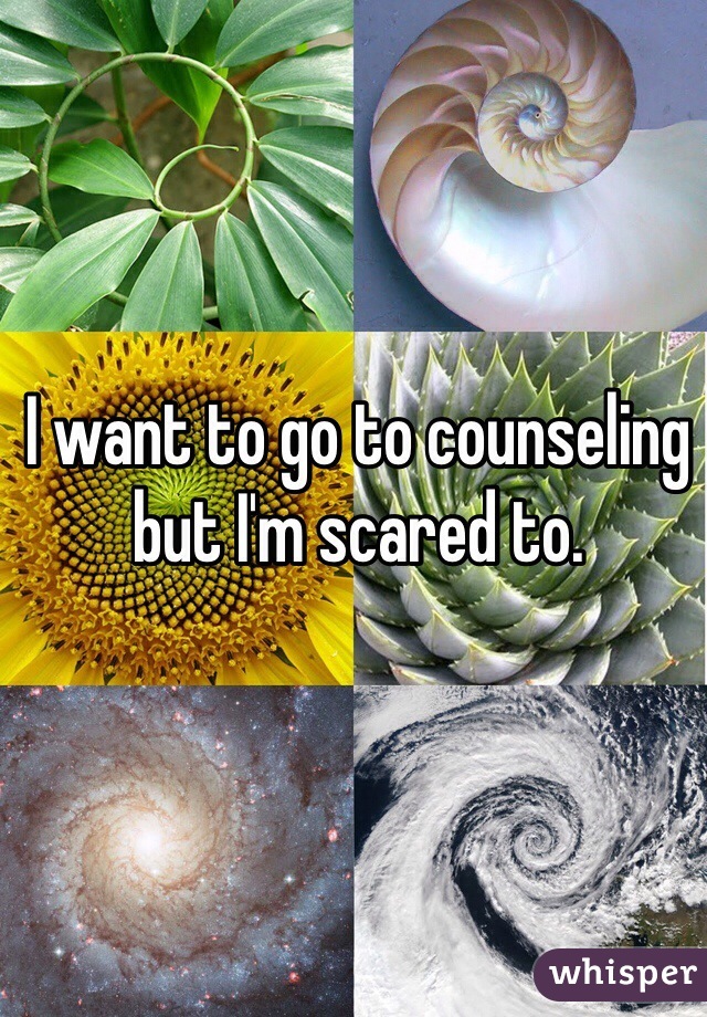 I want to go to counseling but I'm scared to. 