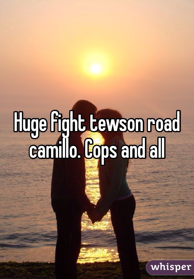Huge fight tewson road camillo. Cops and all 