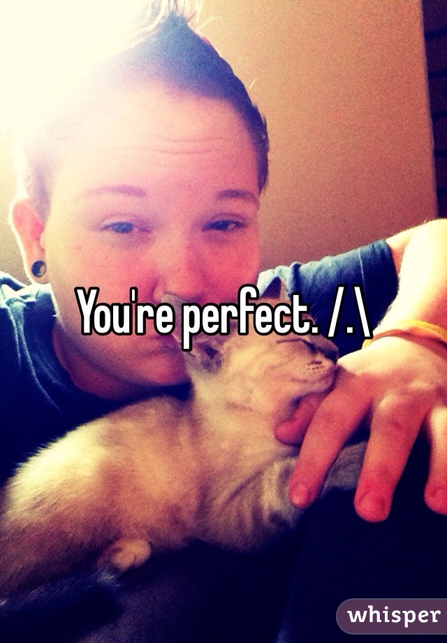 You're perfect. /.\