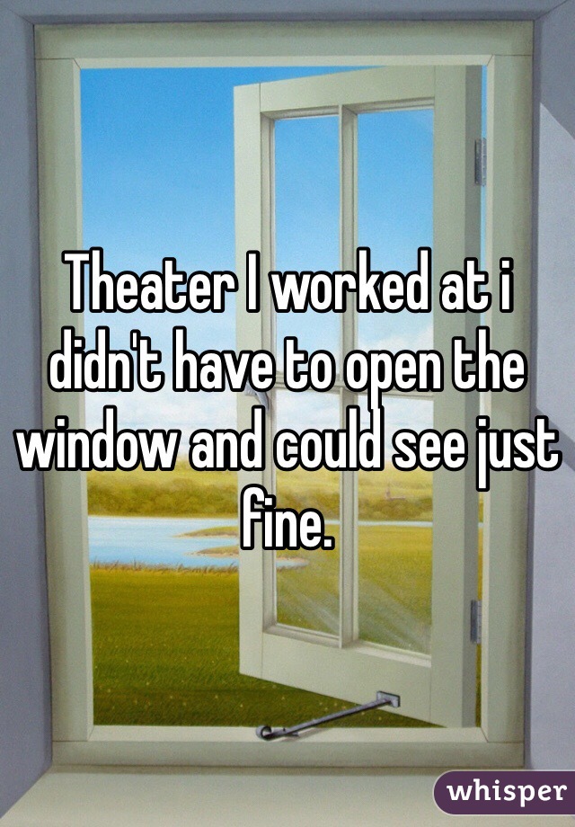 Theater I worked at i didn't have to open the window and could see just fine. 