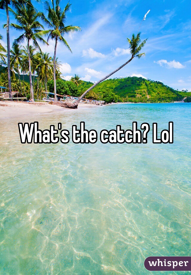 What's the catch? Lol