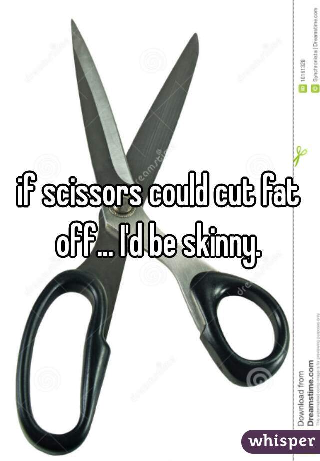 if scissors could cut fat off... I'd be skinny. 
