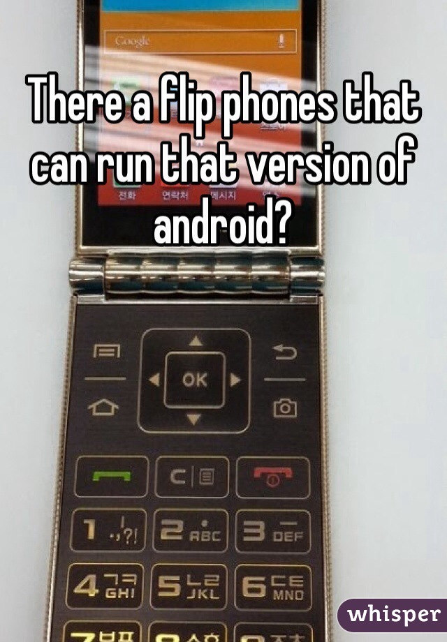 There a flip phones that can run that version of android?