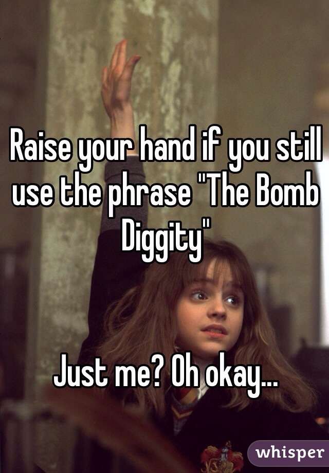 Raise your hand if you still use the phrase "The Bomb Diggity"


Just me? Oh okay...