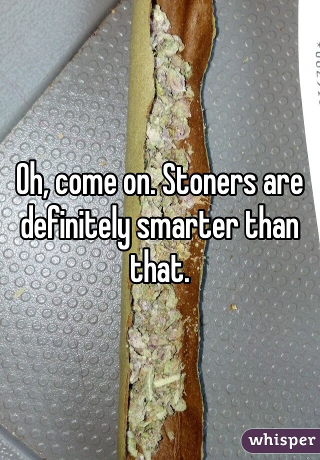 Oh, come on. Stoners are definitely smarter than that.
