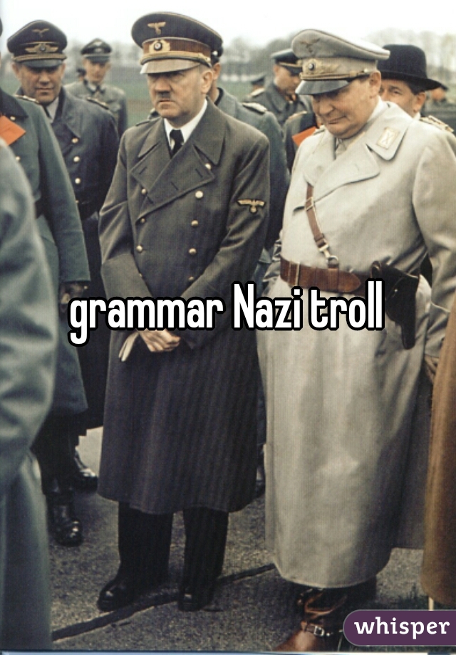grammar Nazi troll
