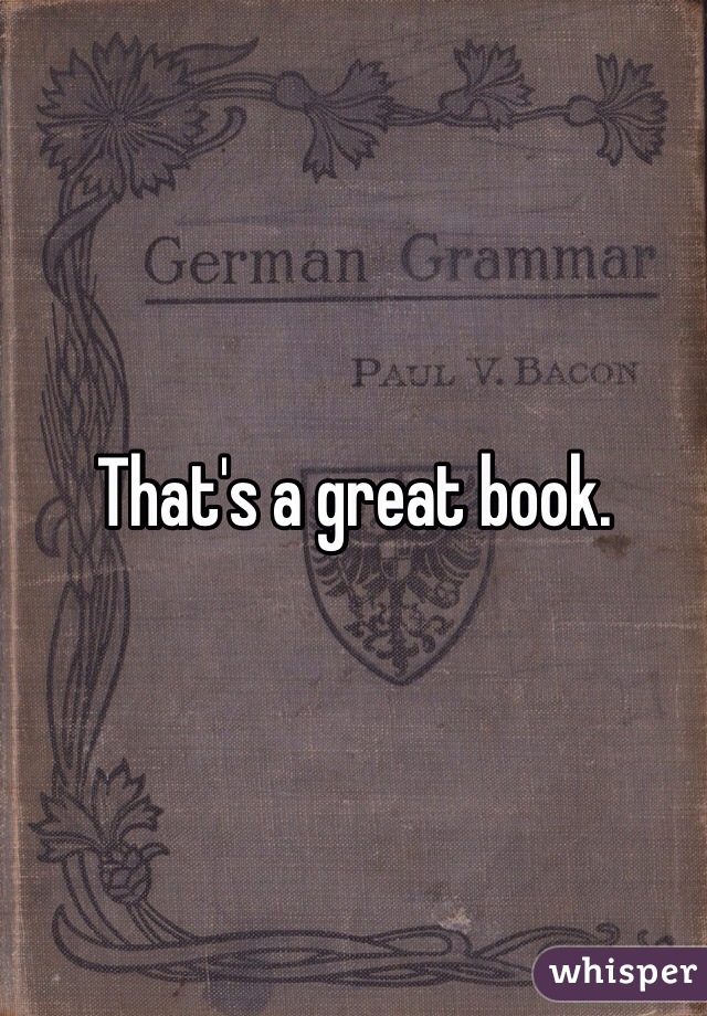 That's a great book.