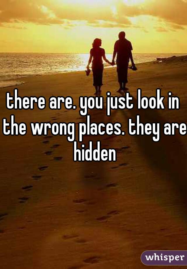 there are. you just look in the wrong places. they are hidden