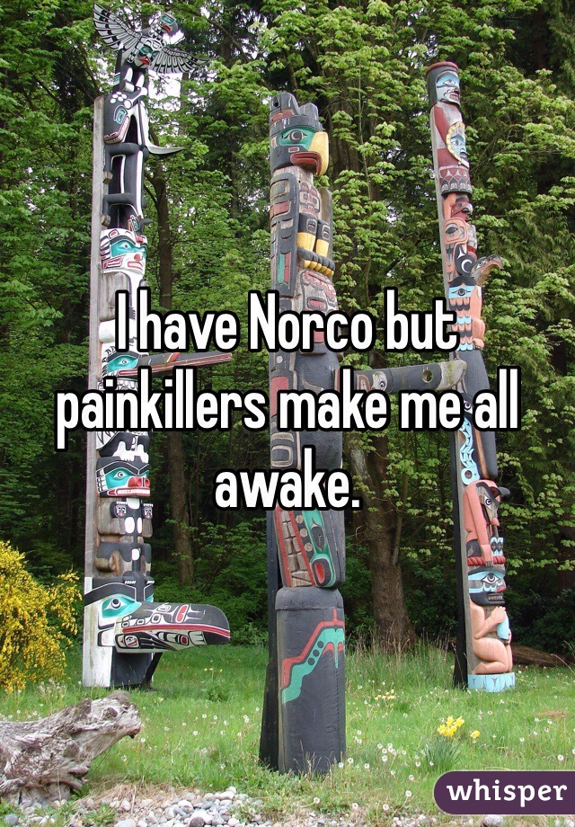 I have Norco but painkillers make me all awake.