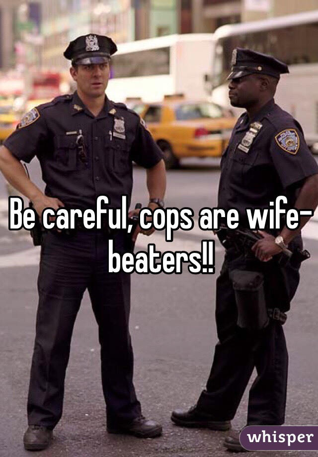 Be careful, cops are wife-beaters!!