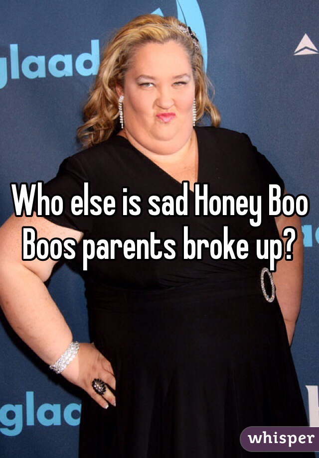 Who else is sad Honey Boo Boos parents broke up?
