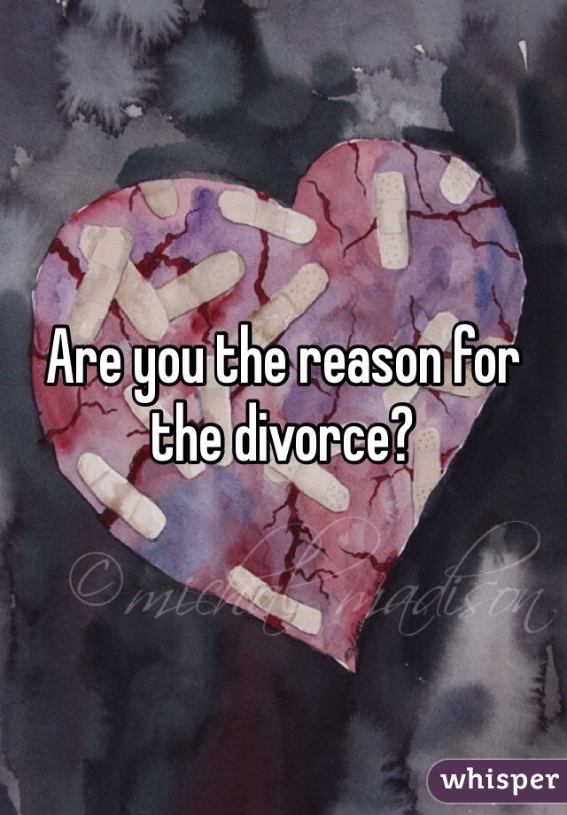 Are you the reason for the divorce?