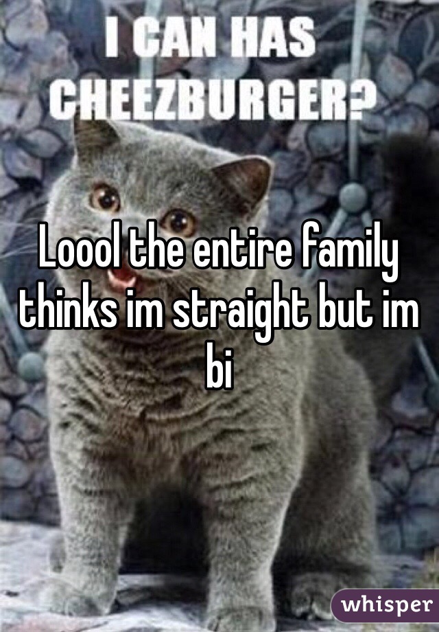 Loool the entire family thinks im straight but im bi 