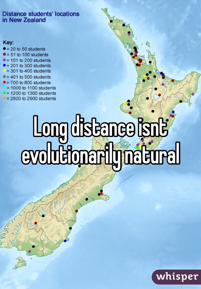 Long distance isnt evolutionarily natural