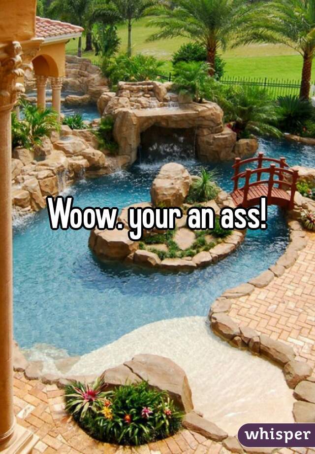 Woow. your an ass!