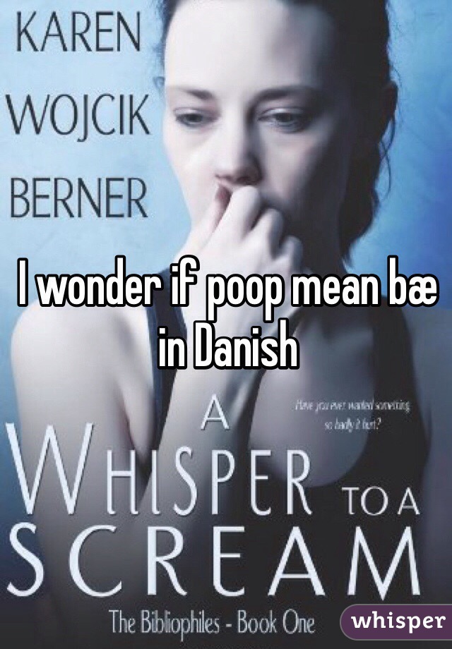 I wonder if poop mean bæ in Danish 