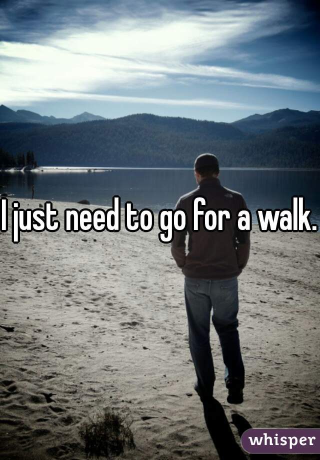 I just need to go for a walk. 