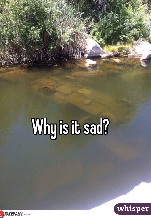 Why is it sad? 

