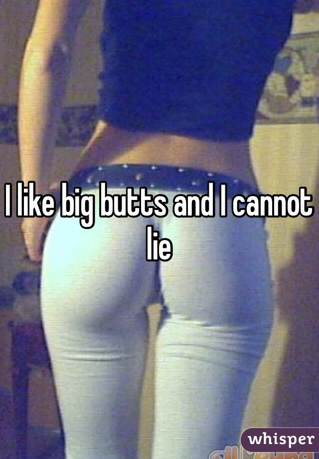 I like big butts and I cannot lie