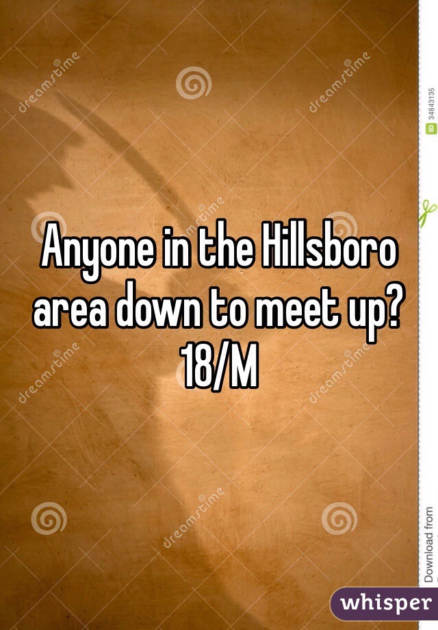 Anyone in the Hillsboro area down to meet up? 18/M