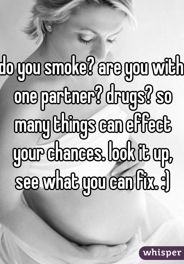 do you smoke? are you with one partner? drugs? so many things can effect your chances. look it up, see what you can fix. :)