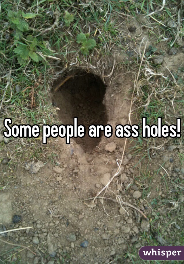Some people are ass holes!