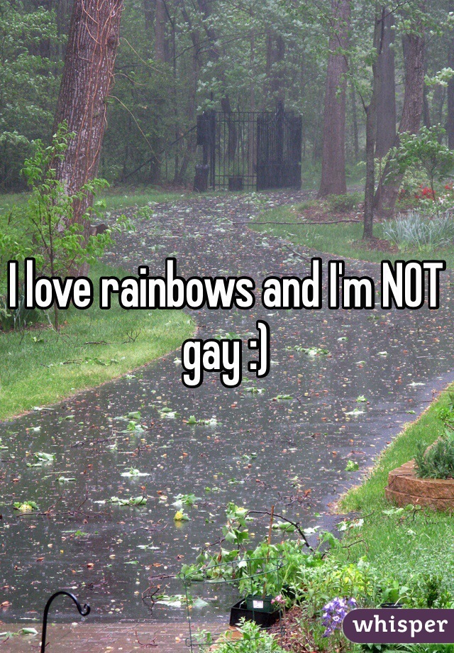 I love rainbows and I'm NOT gay :)