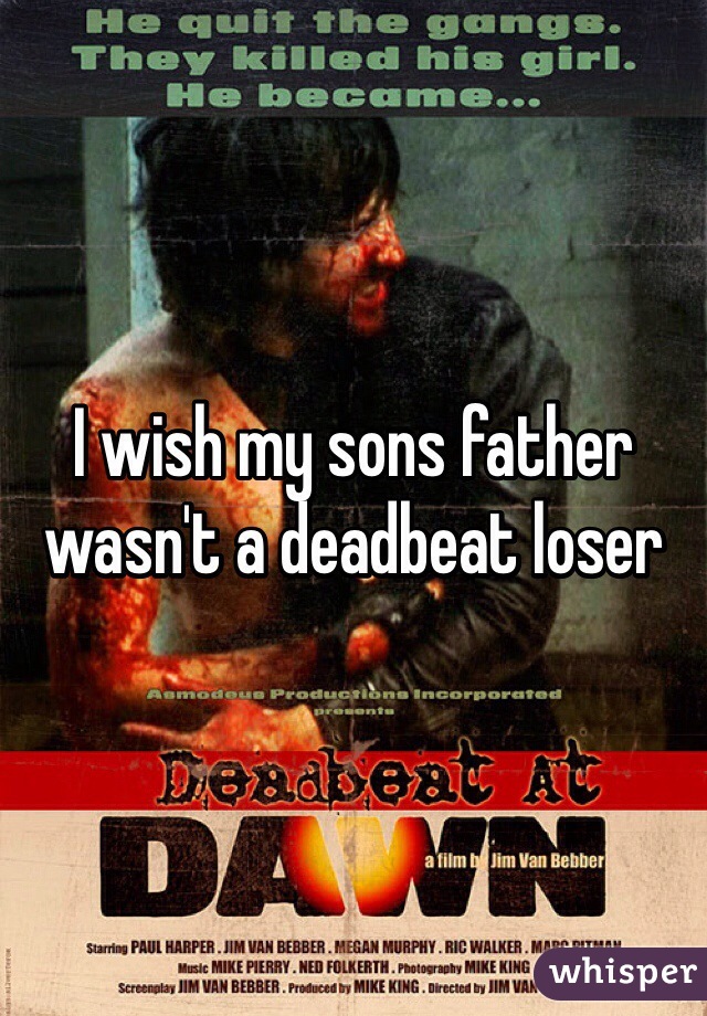 I wish my sons father wasn't a deadbeat loser 