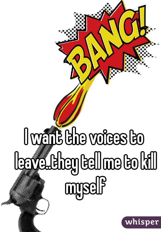 I want the voices to leave..they tell me to kill myself